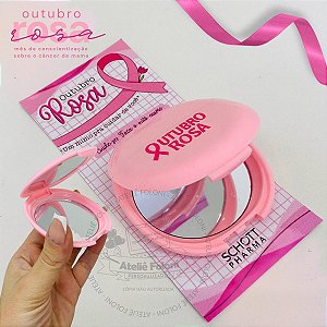 Card com Espelho de Bolsa Outubro Rosa