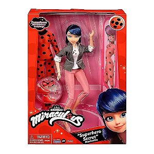 Boneca Miraculous Ladybug Superhero Secret Marinette com