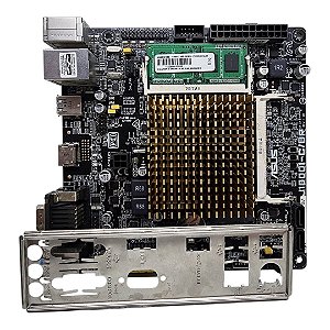 Kit Placa Mãe Asus J1800I-C/BR Intel Celeron J1800 4Gb Ddr3l C/ Espelho