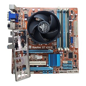Kit Placa Mãe Itautec ST4265 Core i3 2Ger 4Gb Ddr3 VGA/HDMI/DP C/ Espelho