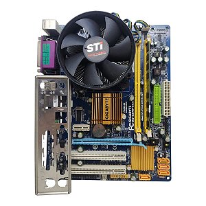 Kit Placa Mãe Gigabyte GA-G31M-ES2L Core 2Duo E7500 2Gb Ddr2 VGA/Serial C/ Espelho