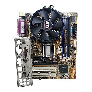Kit Placa Mãe Pegatron IPM41-D3 Core 2Duo E8400 2Gb Ddr3 VGA/Serial C/ Espelho