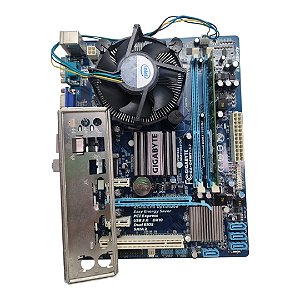 Kit Placa Mãe Gigabyte GA-G41MT-S2 Core 2Duo E8400 2Gb Ddr3 VGA/Serial C/ Espelho