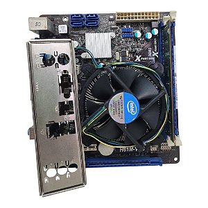 Kit Placa Mãe ASRock H61M-VG3 Core i3 2Ger 2Gb Ddr3 VGA C/ Espelho