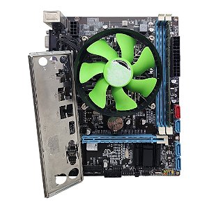 Kit Placa Mãe Intel B75 Core i3 2Ger 4Gb Ddr3 VGA/HDMI C/ Espelho