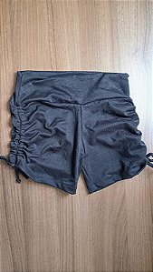 SH37001 - SHORT AVULSO Poliamida Canelado com ajuste lateral - Preto