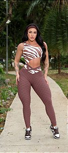 MC53001a- Macacão Brocado Tigre com Marrom