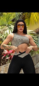 MC54004 - Macação Onça Brocado e Poliamida