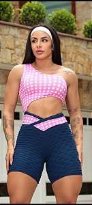 MQ55001 - Macaquinho Xadrez Brocado Poliamida