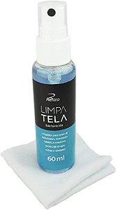 Limpa telas/lentes antibactérias 60ml c/ flanela Reliza