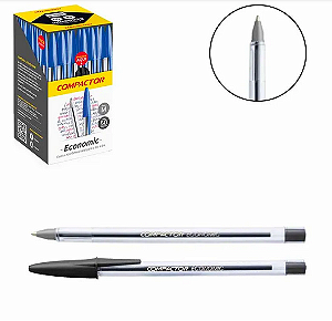 CANETA ESF 1.0MM PRETA COMPACTOR