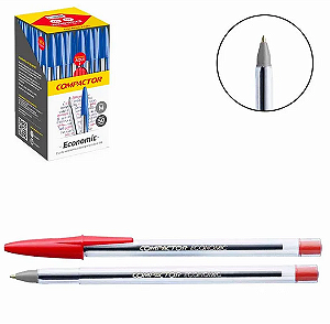 CANETA ESF 1.0MM VERMELHA COMPACTOR