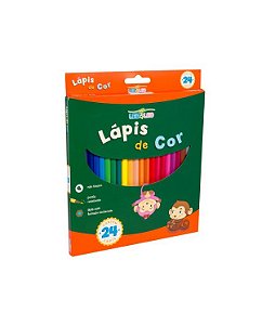 LAPIS DE COR SEXTAVADO 24 CORES LEO E LEO