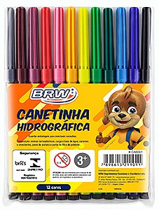 CANETINHA HIDROGRAFICA 12 CORES CA8001 BRW