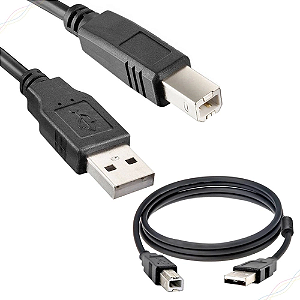 CABO USB 2.0 AM X BM 1,8M PRETO PLUS CABLE (para impressora)