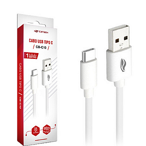 CABO USB TIPO C 1M C3TECH BRANCO