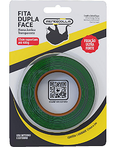 FITA ADESIVA DUPLA FACE MASSA ACRILICA 19MM X 2M RENDICOLLA