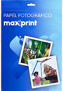PAPEL FOTO BRILHO A4 180GM2 PCT 10F MAXPRINT