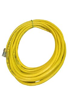 Cabo Patch Cord Cat5 Class D Amarelo Utp Rj45 6.10m T568a