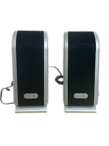 Caixa de Som para Computador 2.0 P2 USB com Controle de Volume