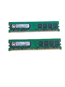 Kit 2x Memórias RAM Kingston 1GB DDR2 667MHz KVR667D2N5/1G
