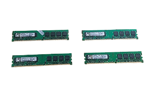 Kit 4x Memórias RAM Kingston 1GB DDR2 667MHz KVR667D2N5/1G