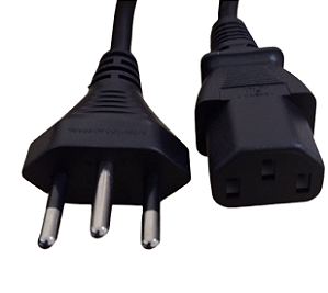 Cabo de Força Tripolar 10A 250V - 1,80 Metros (Padrão Brasileiro)