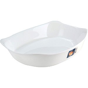 Travessa Assadeira De Vidro Branco Temperado Luminarc 2,7L