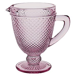 Jarra De Vidro Rosa Para Sucos E Água Imperial 1 Litro Luxo