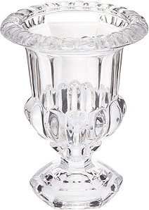 Vaso Para Flores Decoração Sala Quarto Cristal Eco 15x12cm