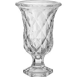 Vaso Luxuoso de Cristal Para Decoração Flores e Plantas 29cm