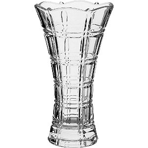 Vaso Lanna de Vidro Transparente Para Decoração Casa 24x13cm