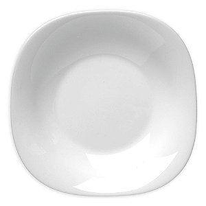 Prato Parma Fundo Bormioli Rocco Branco Vidro Temperado 6Pçs