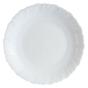 Prato Sobremesa Luminarc Feston Vidro Temperado Branco 6Pçs