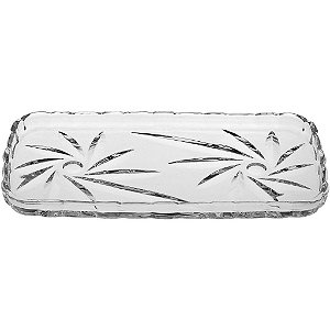 Centro de Mesa de Cristal Rertangular Design Pryma Luxuoso