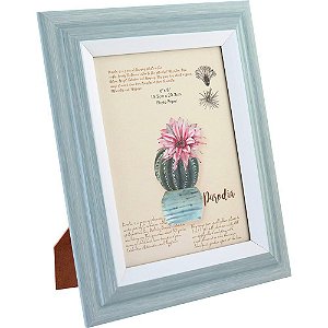 Porta Retratos 13x18cm de Plástico Azul Com Pé Sala Quarto
