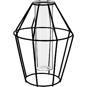 Vaso para Enfeite de Vidro Com Suporte Design Chique Nórdico