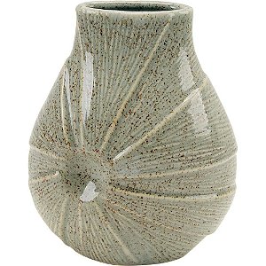 Vaso Decorativo Cerâmica Marfim Home&co Prune p/ Quarto Sala