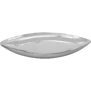 Centro de Mesa Areta Fruteira em Inox prata 7x51x20cm
