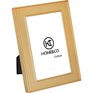 Porta retratos Gloria Metal Dourado 10x15 Home&co Decoração