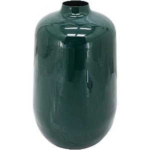 Vaso Grambello em Metal Verde Home&co Decorativo 30x18x18cm
