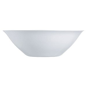 Saladeira Carine Luminarc Vidro Temperado Branco Luxo 2,4L