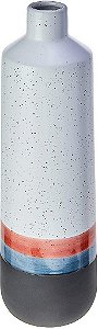 Vaso Tilos Decorativa em Cerâmica Branco Home&Co 41x13cm