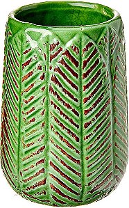 Crispin Vaso Decorativo em Cerâmica Verde Home & Co Luxo