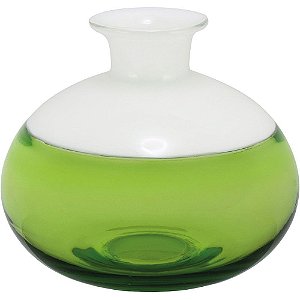Garrafa Decorativa Thyara de Vidro Verde P/ Sala 15x17x17cm