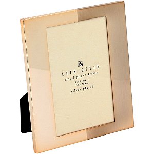 Porta Retratos Duetto em Metal Dourado Home&Co 10x15cm Decor