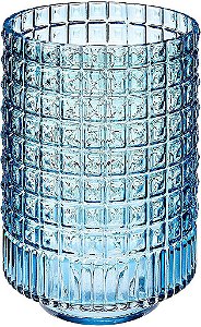 Vaso Aimez Decorativo Sala Luxo em Vidro Azul Home & Co