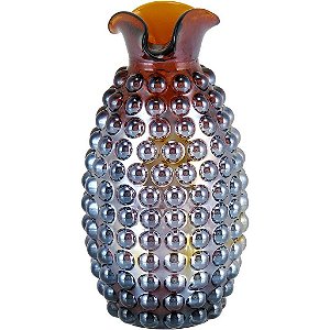 Vaso Maou Lustrado Decorativo Luxo em Vidro Marrom Home&Co