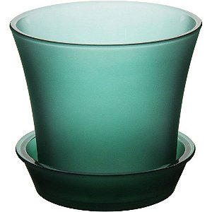 Vaso Orchid Decorativo em Vidro Musgo Para Casa Quarto Sala