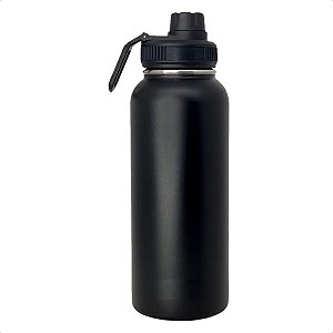 Garrafa Térmica Esportiva Parede Dupla 946ml em Inox Preta